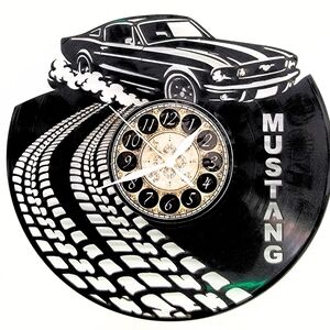 MUSTANG vinyl record clock